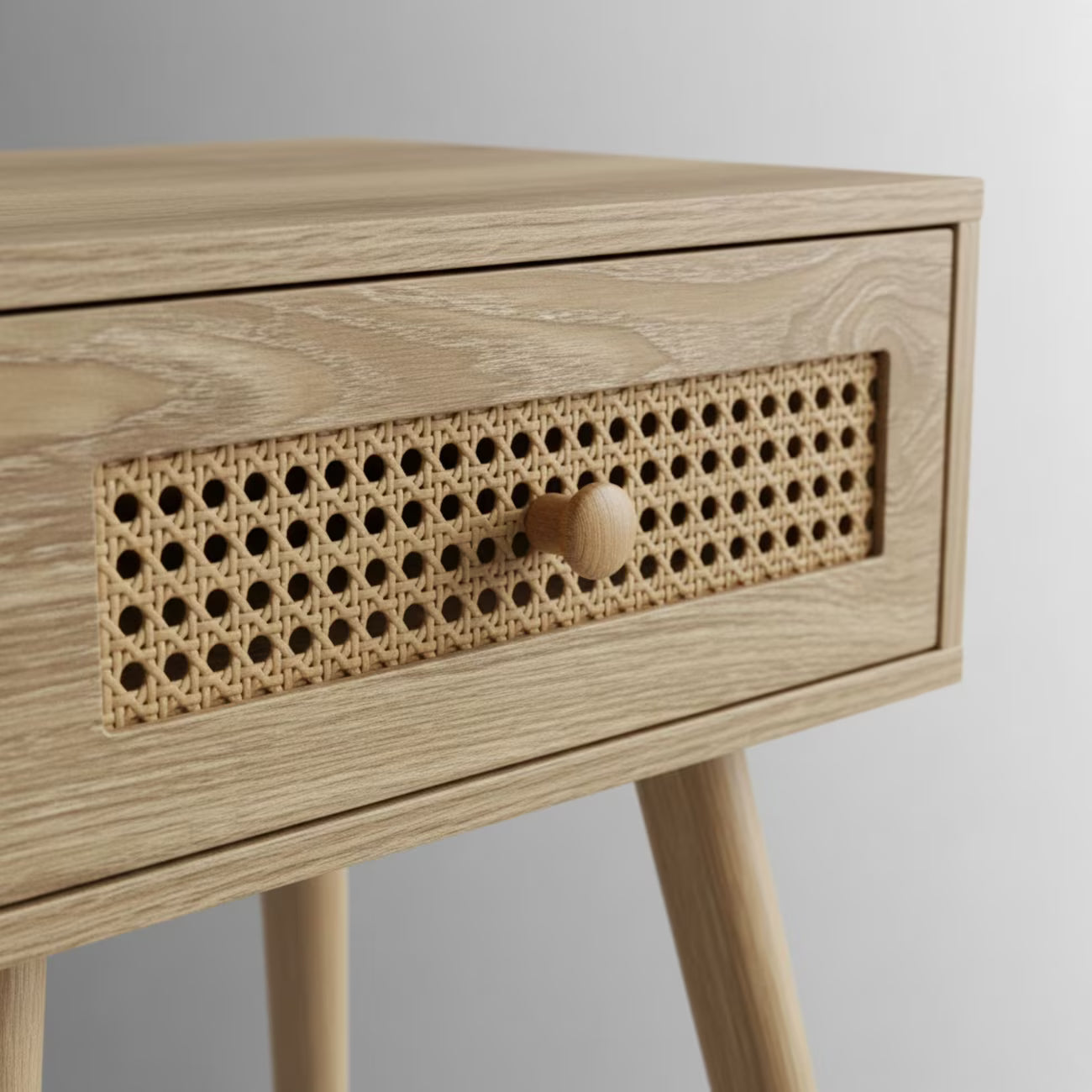 Table de Chevet Rotin Style Nordique
