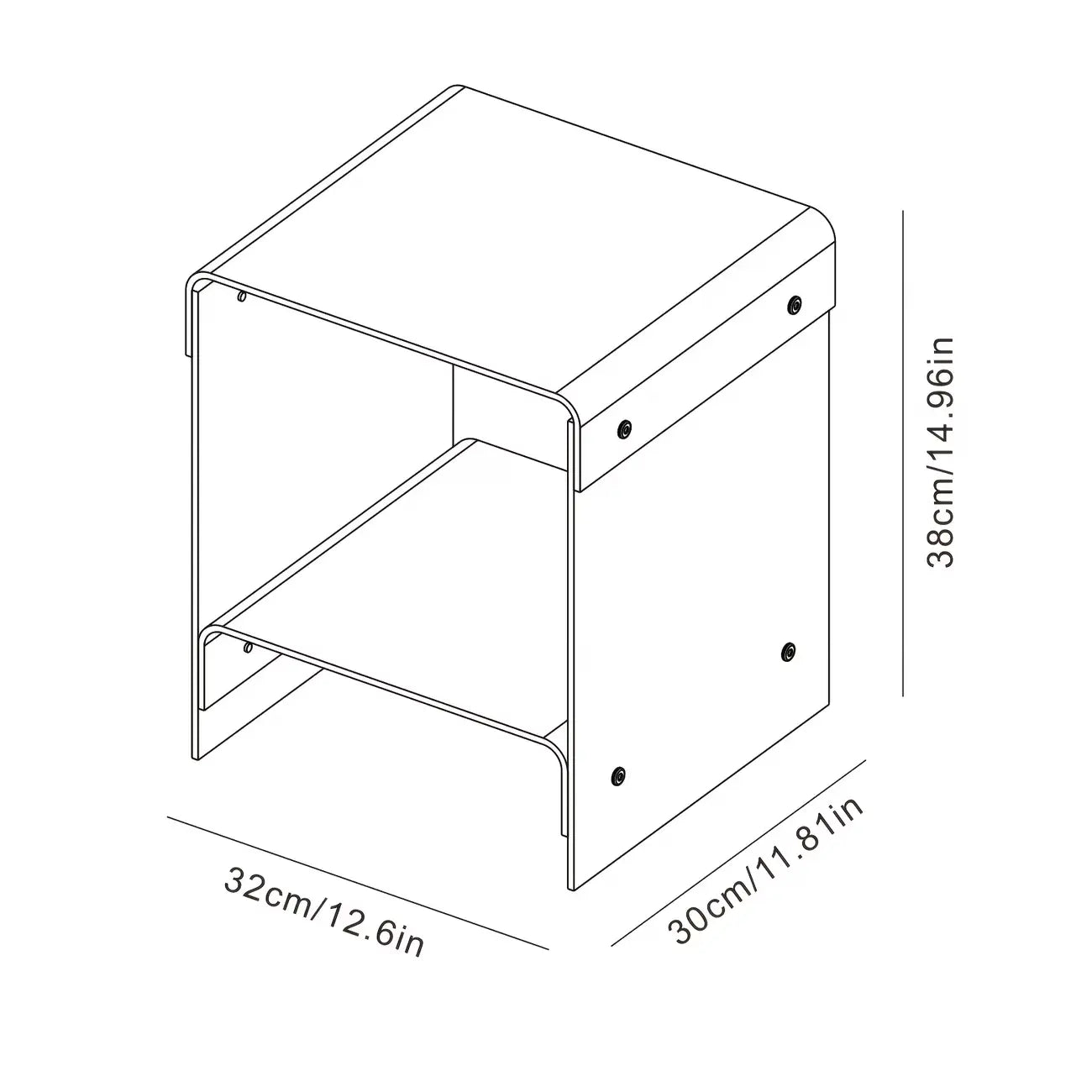 Table de Chevet Design Originale Acrylique