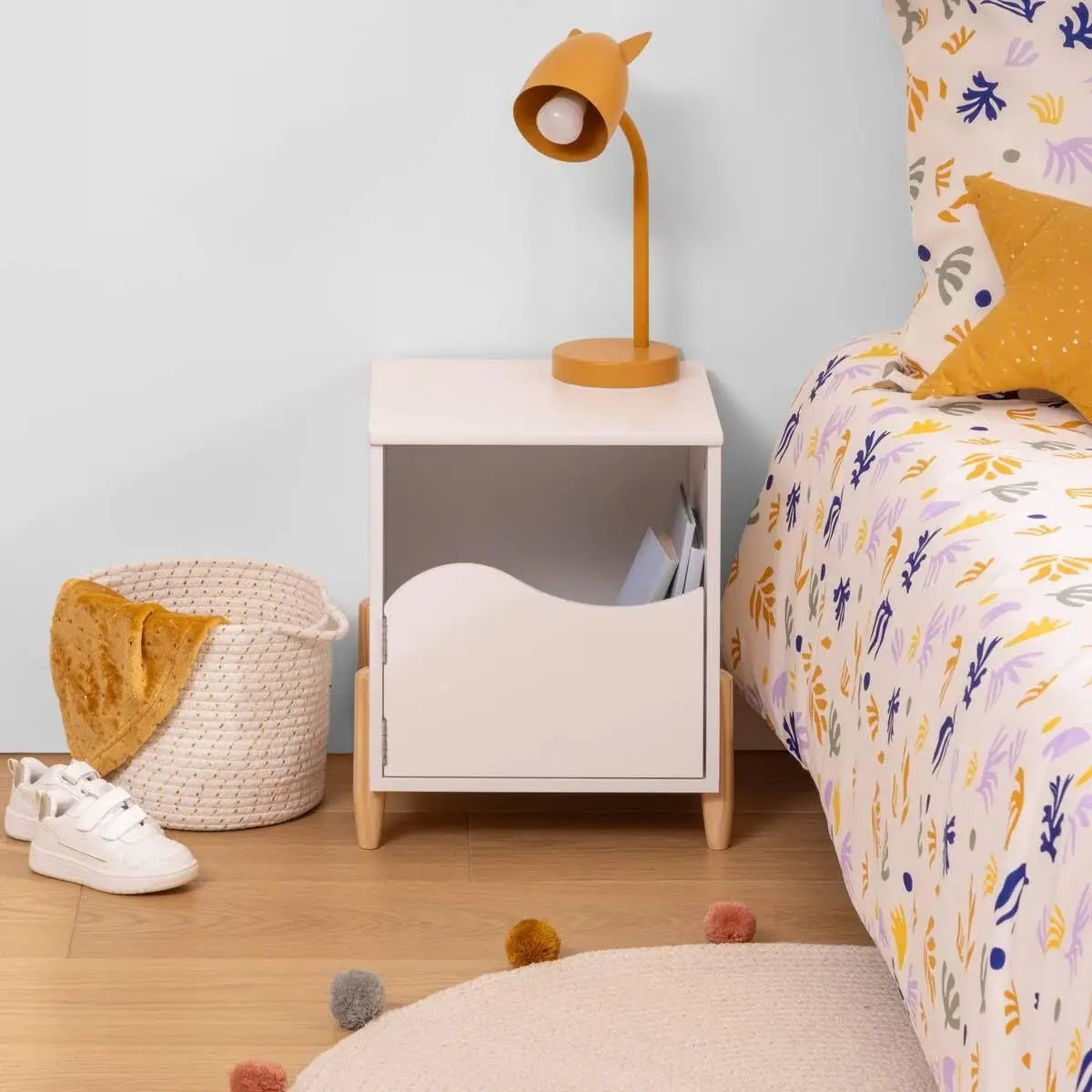 Table de chevet enfant blanche