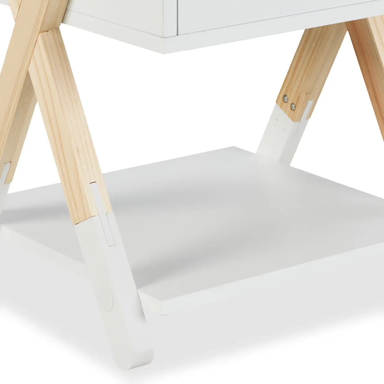 Table de chevet enfant blanche en bois