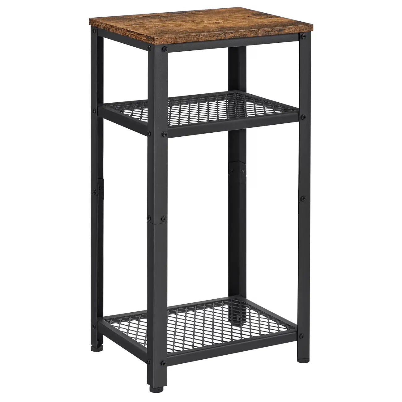 Table de chevet vintage industrielle haute en bois