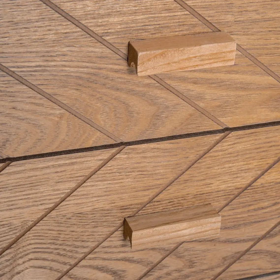 Table de chevet scandinave haute en bois avec 4 tiroirs