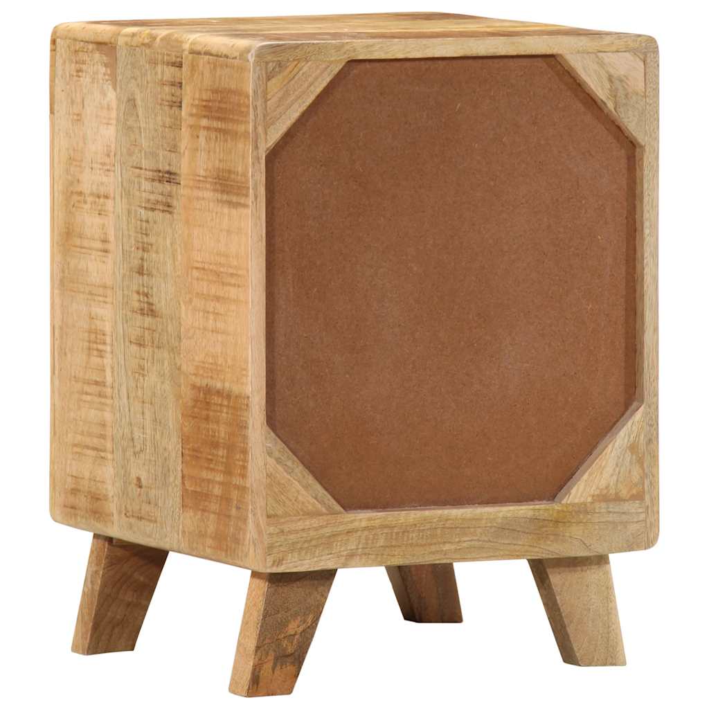 Table de Chevet Bois Massif Vintage 3 Tiroirs