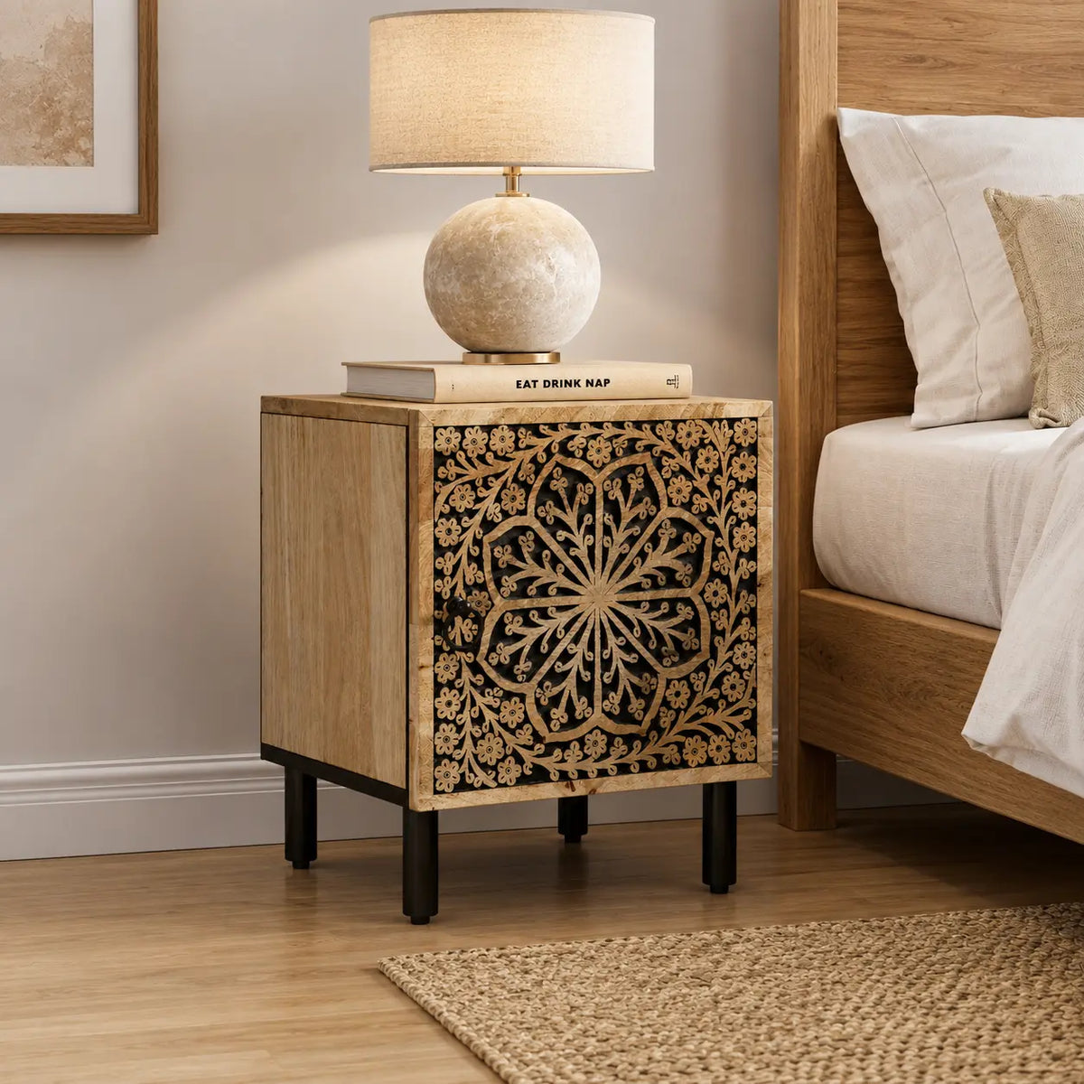 Table de Chevet Bois Massif Originale
