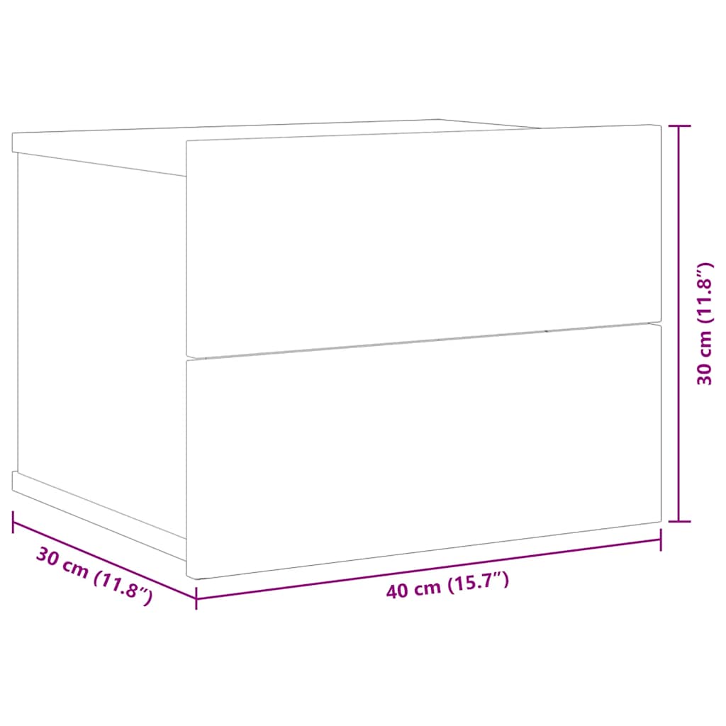 Table de Chevet Murale Suspendue Bois