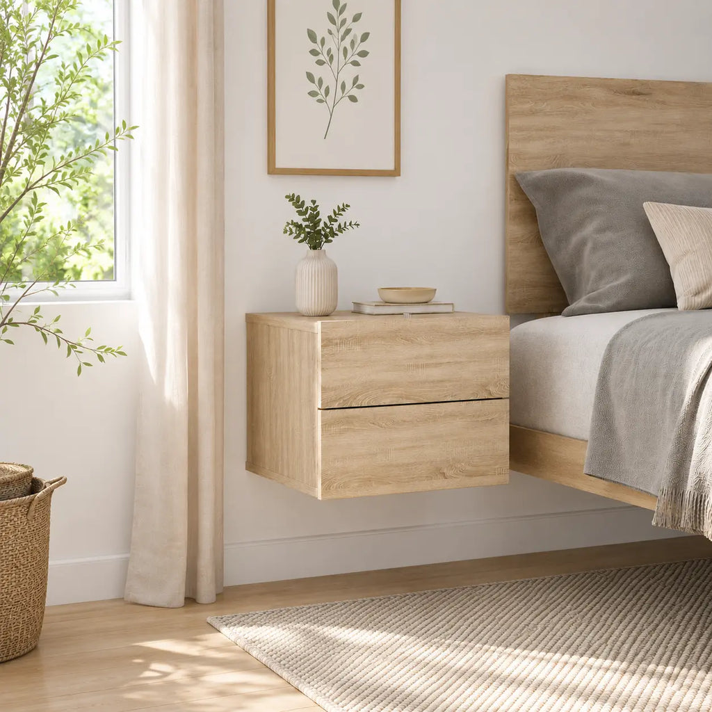 Table de Chevet Murale Suspendue Bois