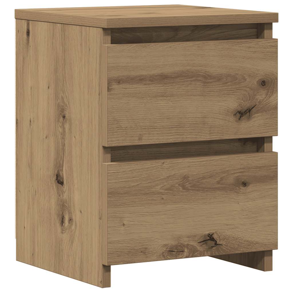 Table de Chevet Moderne Bois 2 Tiroirs