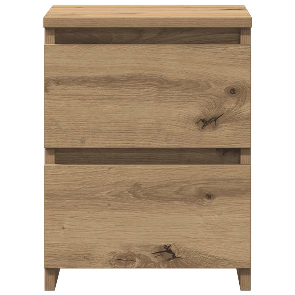 Table de Chevet Moderne Bois 2 Tiroirs