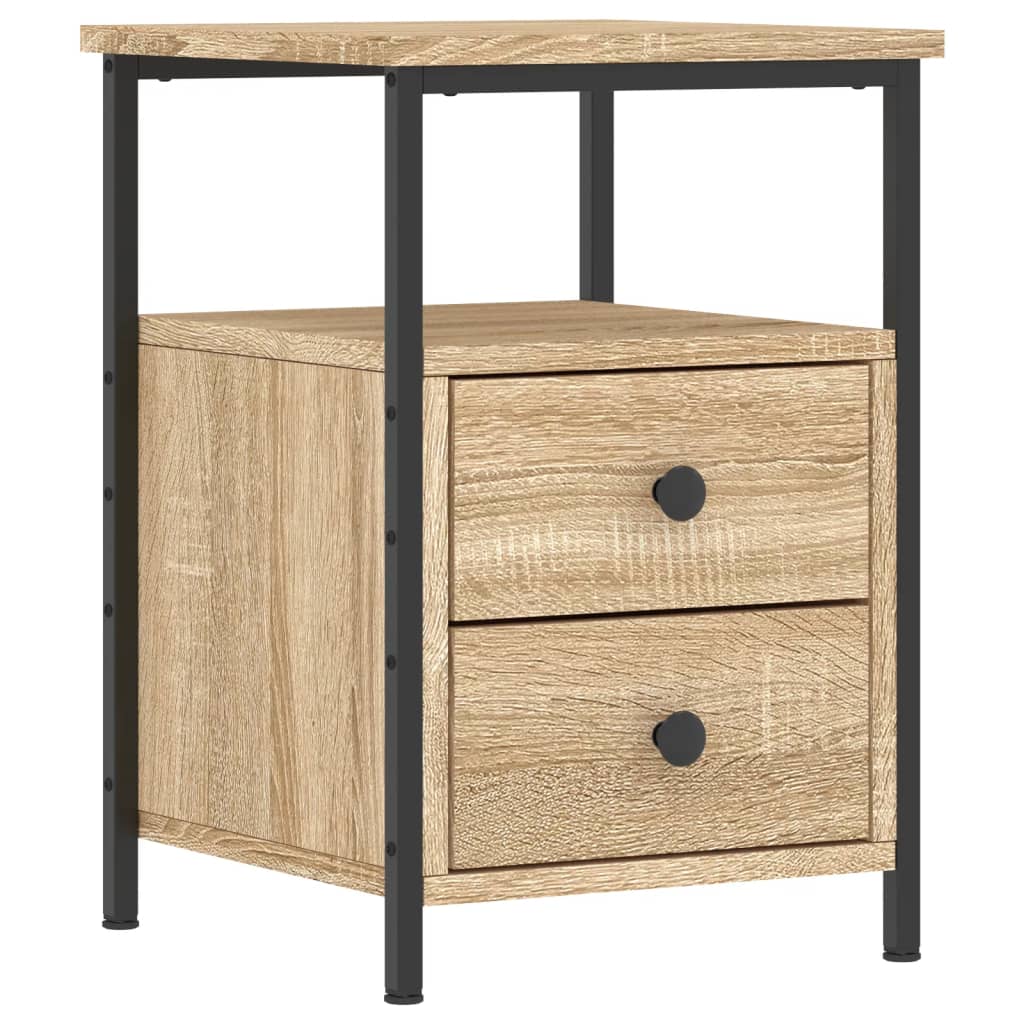 Table de Chevet Industrielle Bois et Métal