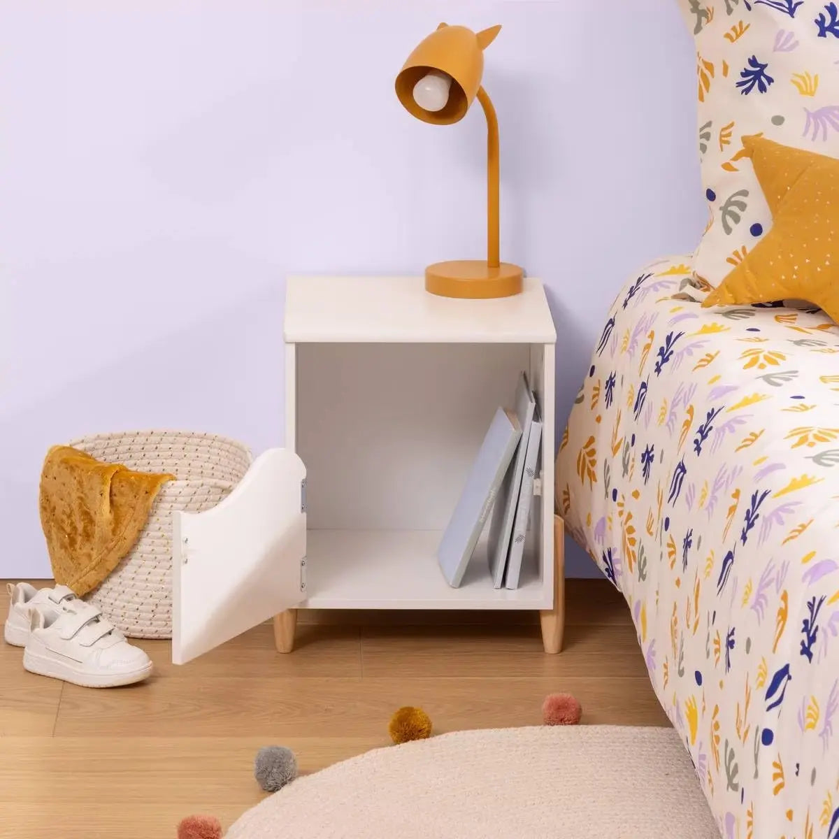 Table de chevet enfant blanche