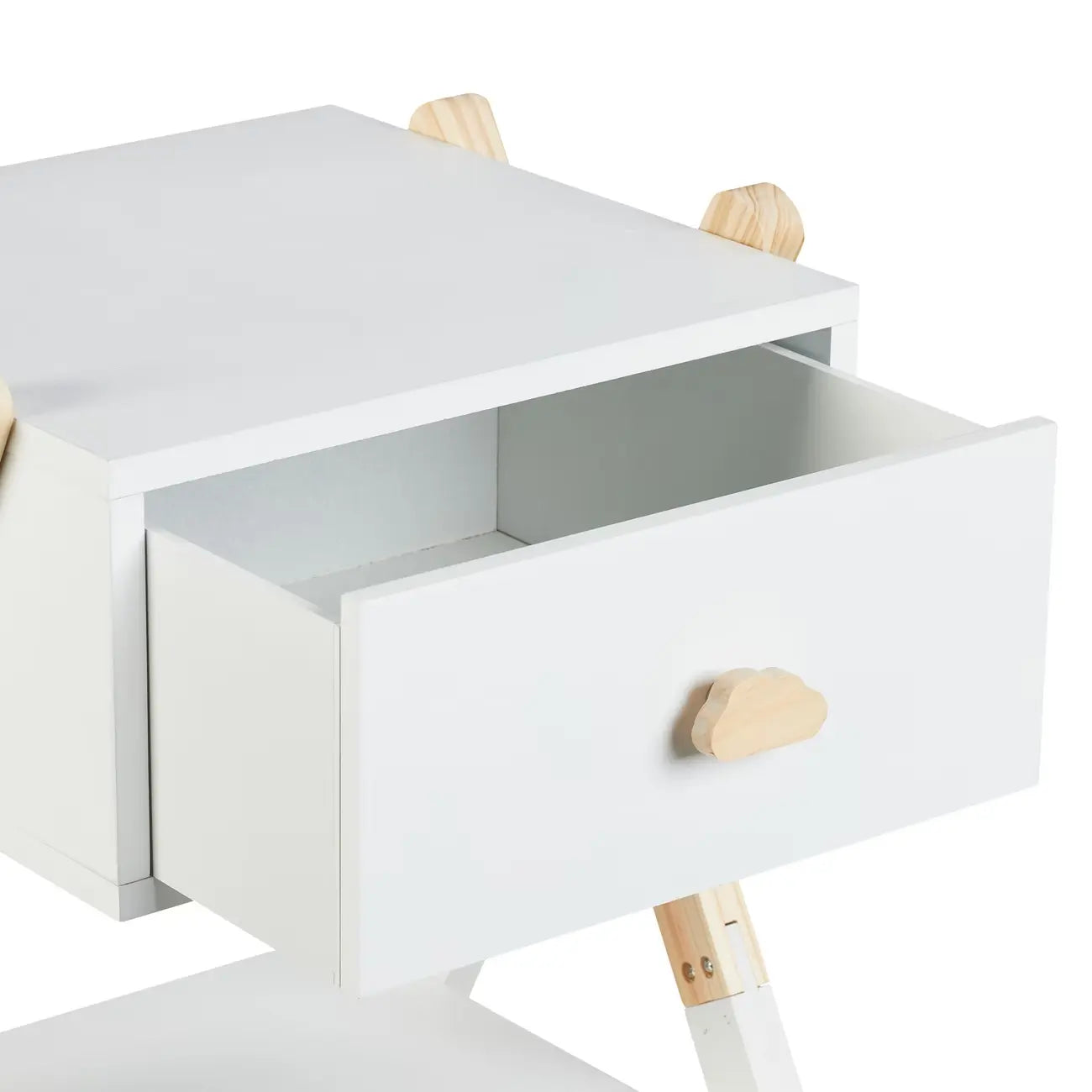 Table de chevet enfant blanche en bois