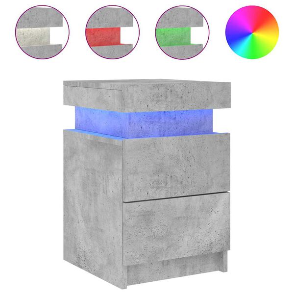 Table de Chevet Bois avec LED