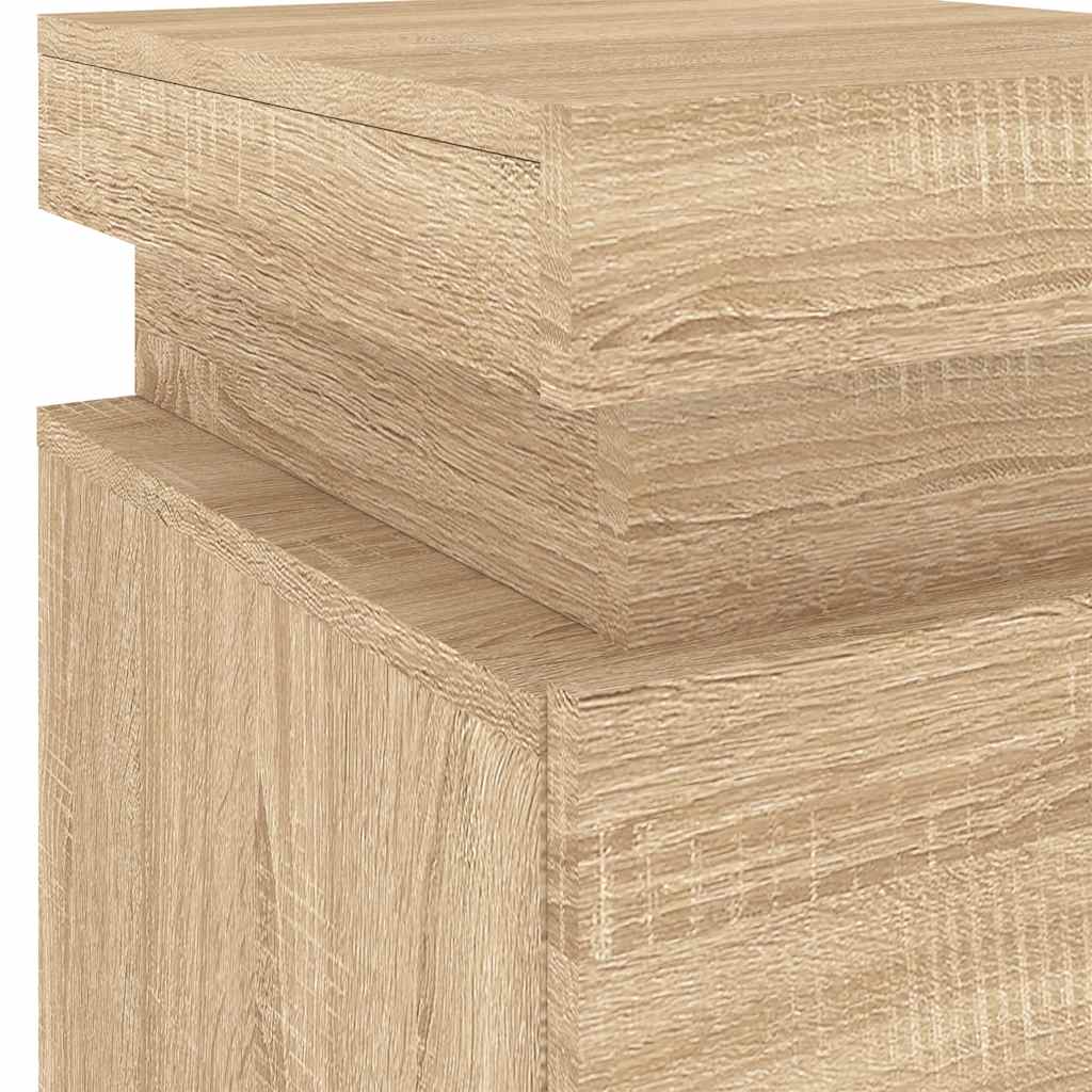Table de Chevet Bois avec LED