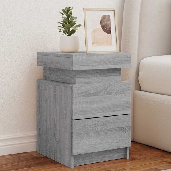 Table de Chevet Bois avec LED