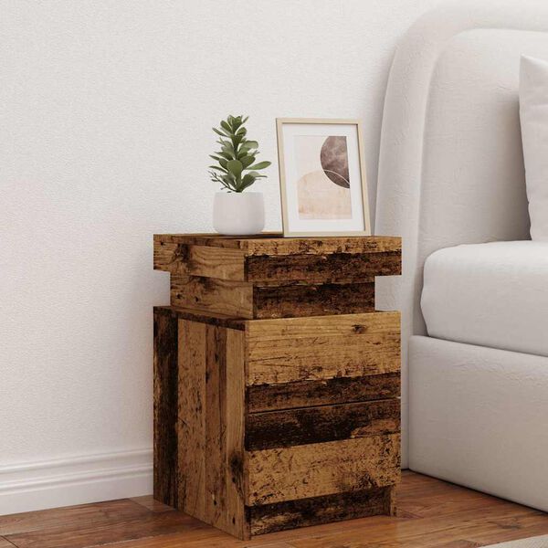 Table de Chevet Bois avec LED