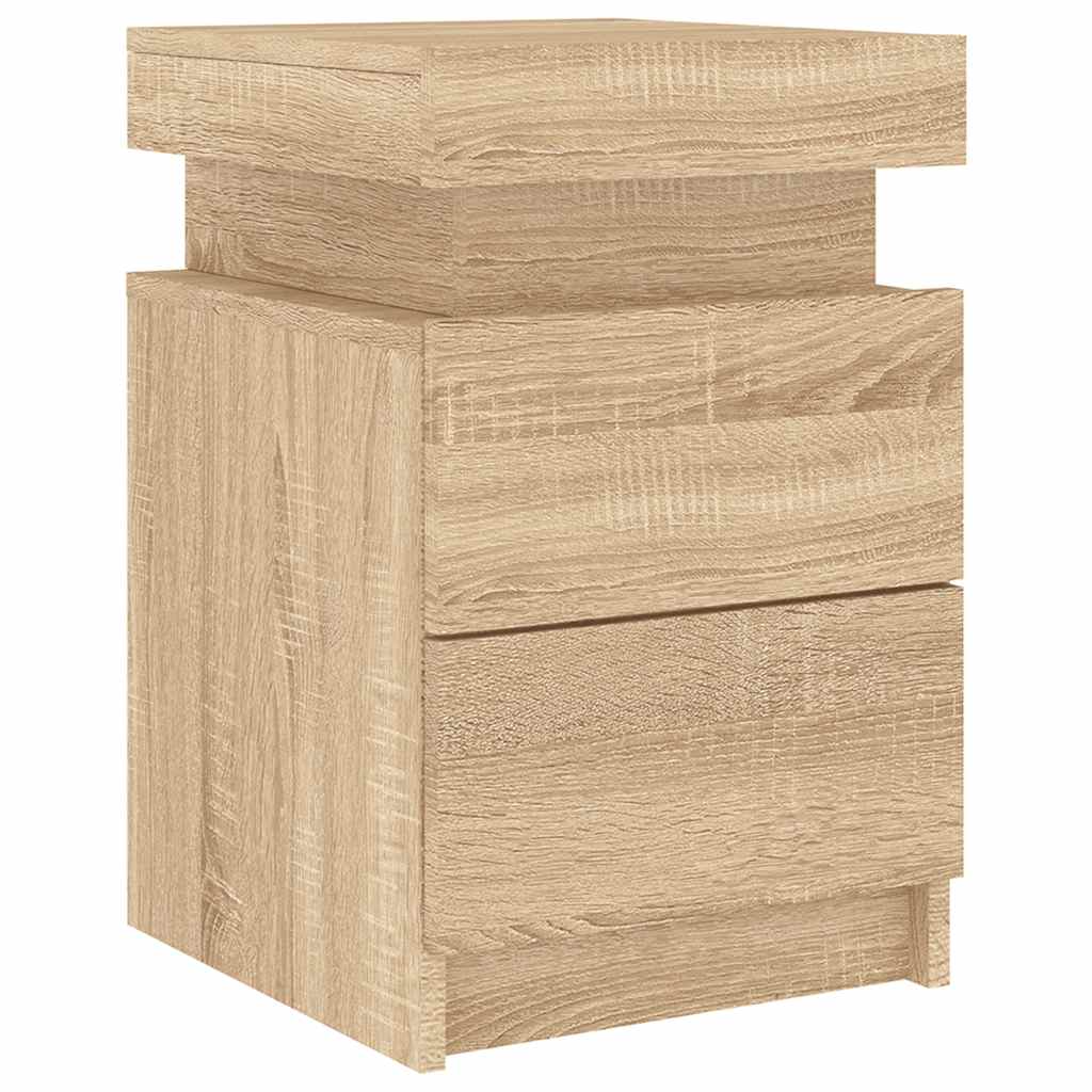 Table de Chevet Bois avec LED