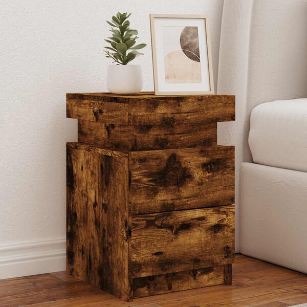 Table de Chevet Bois avec LED