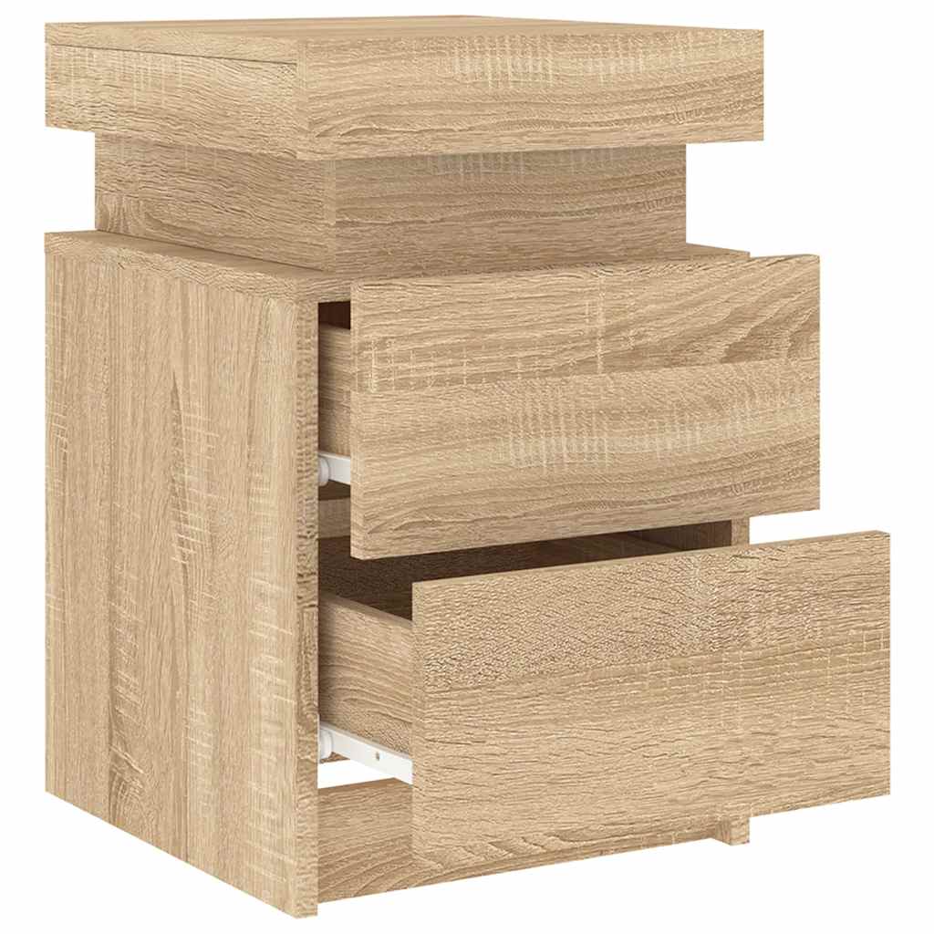 Table de Chevet Bois avec LED