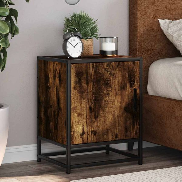Table de Chevet Métal et Bois