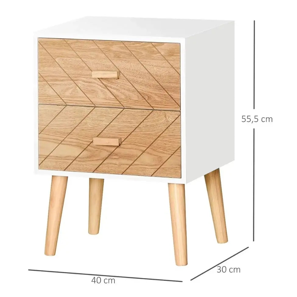 Table de chevet scandinave en bois massif
