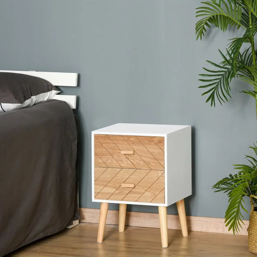 Table de Chevet Scandinave en Bois Massif