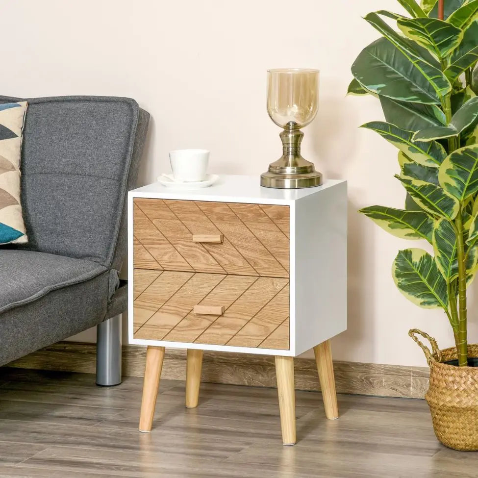 Table de Chevet Scandinave en Bois Massif