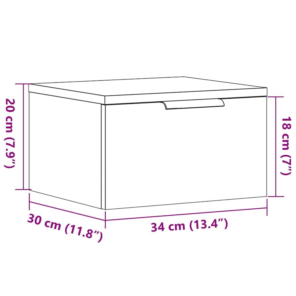 Table de Chevet Murale Suspendue