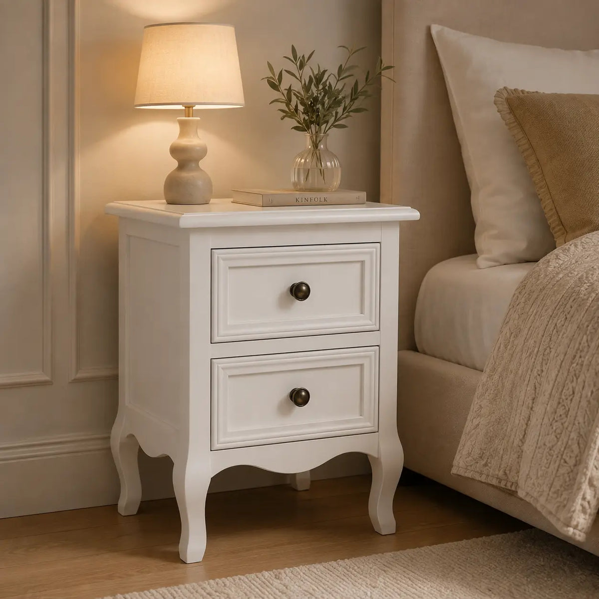 Table de Chevet Vintage Blanche