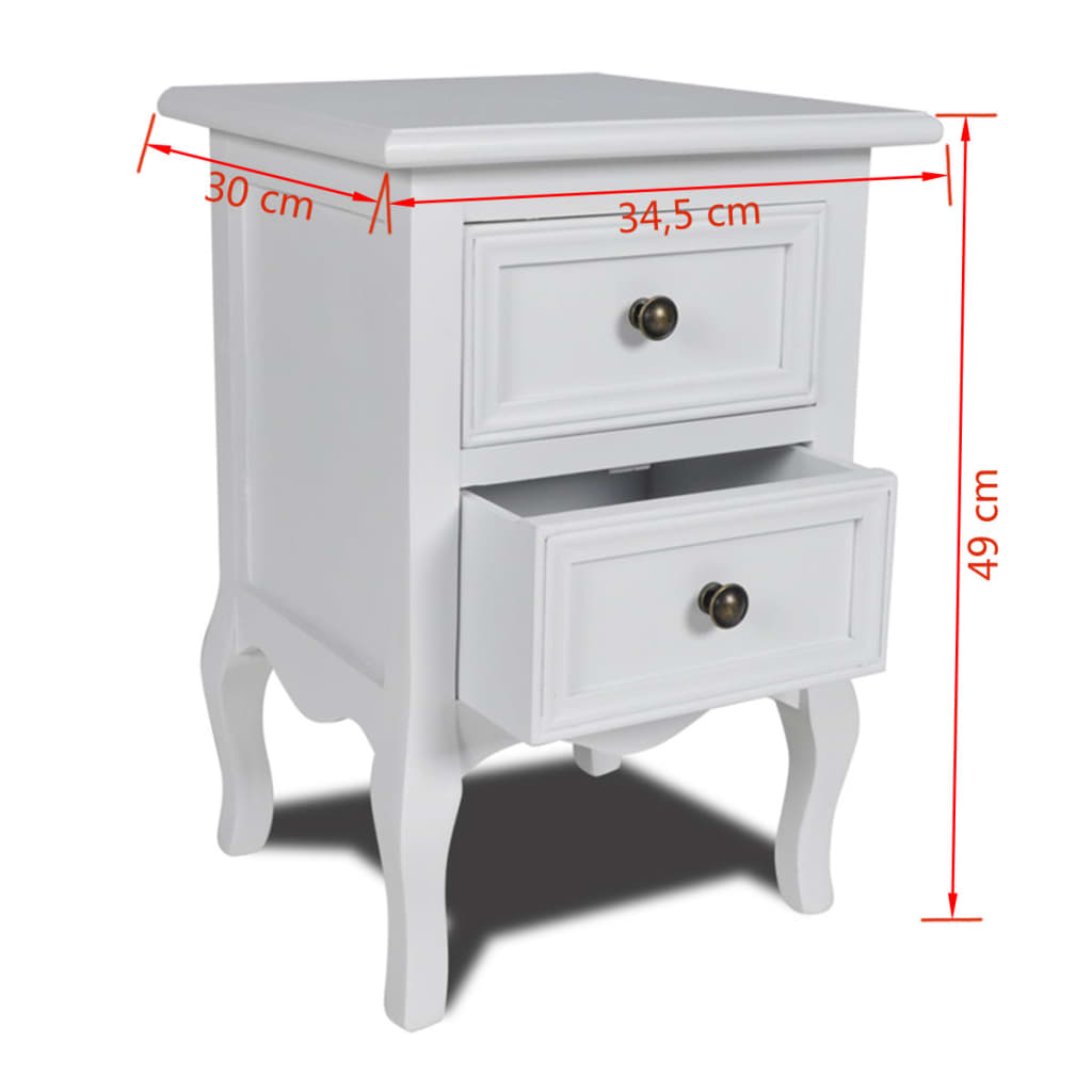 Table de Chevet Vintage Blanche